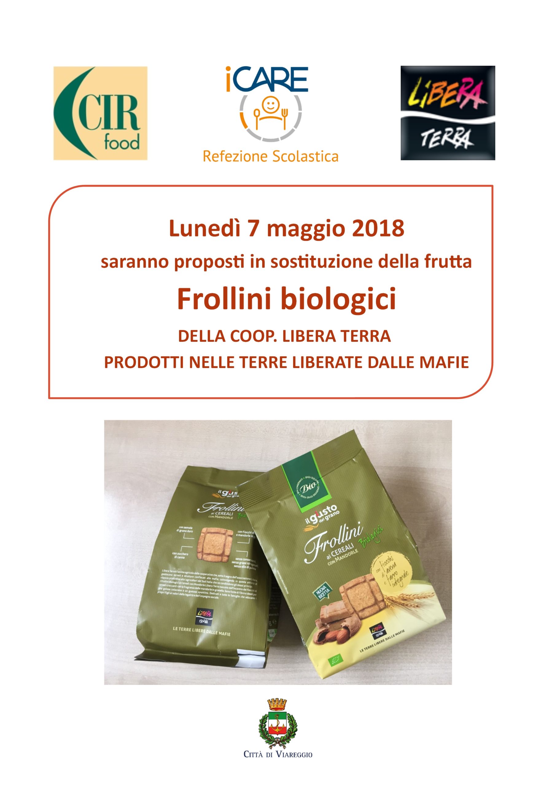 menù Libera terra Frollini 07/05/2018