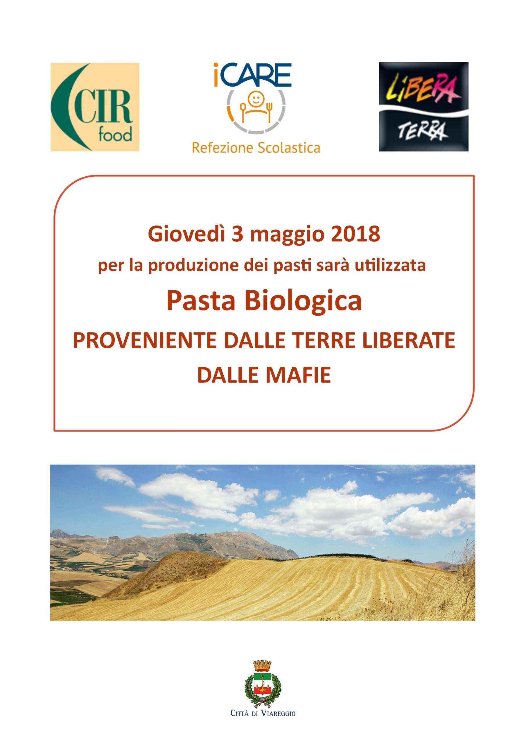 menù Libera Terra Pasta Biologica 03/05/2018