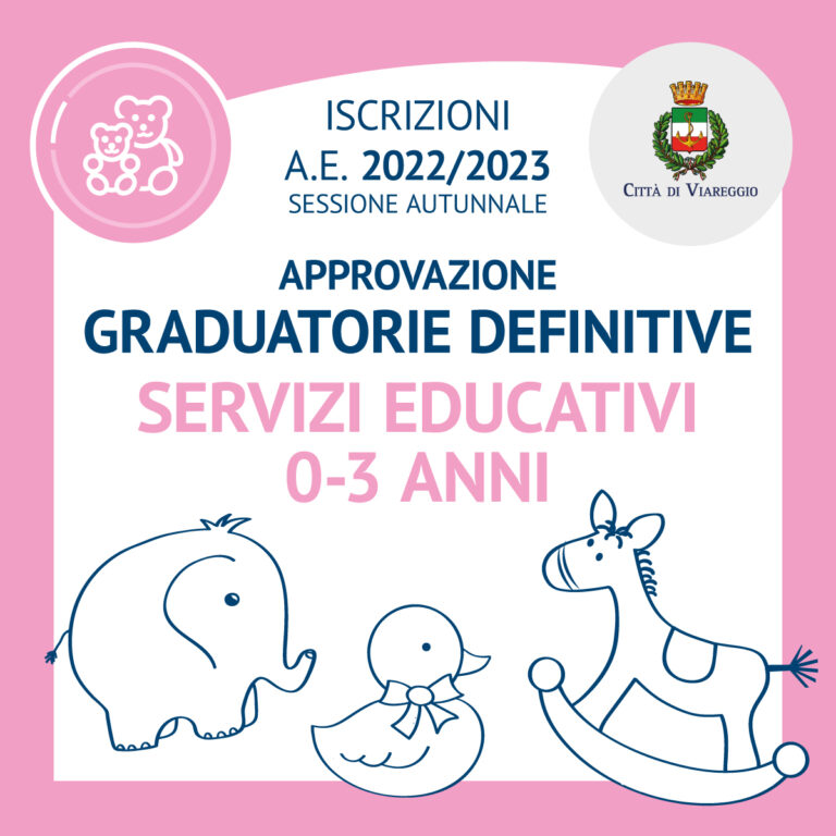 GRADUATORIE DEFINITIVE ANONIME – SERVIZI EDUCATIVI 0/3 ANNI – ISCRIZIONI A.E. 2022/2023 – NOVEMBRE 2022