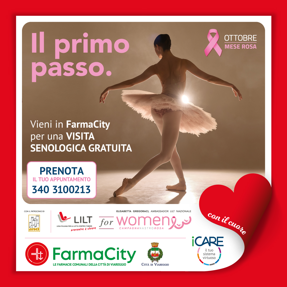 Ottobre Rosa 2026: FarmaCity e LILT insieme